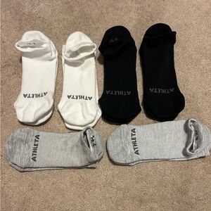 Athleta  Women’s Socks - Black, White, Gray Size M/L